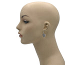 SILVER OXIDIZE HEART PENDANT DROP EARRINGS