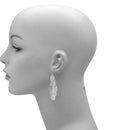 Rhodium-Tone Filigree Chandelier Earrings – 2.25"