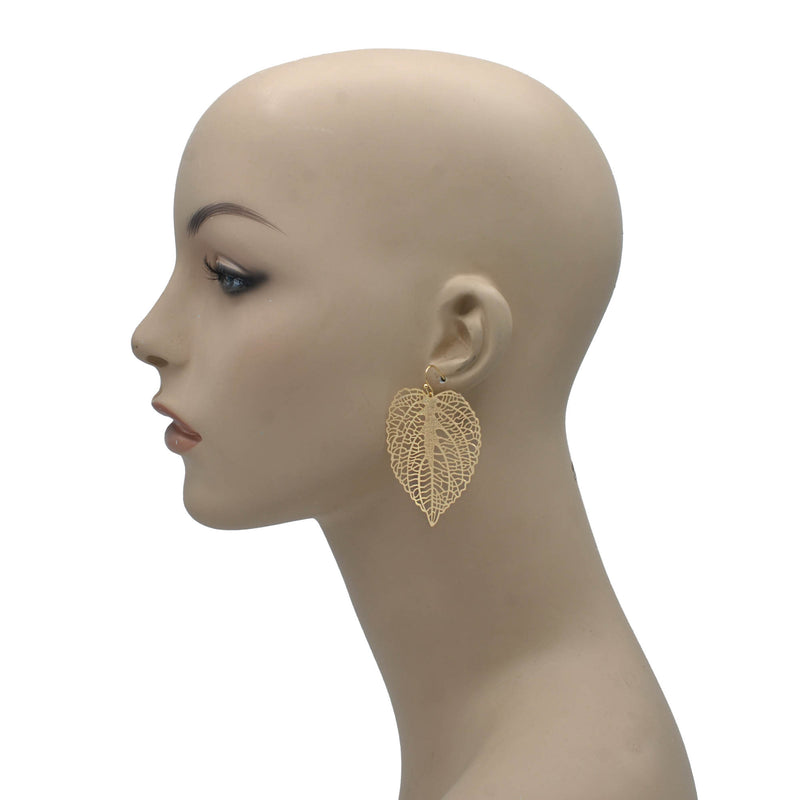 Gold Leaf light weight Dangle earrings