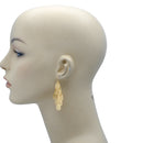 Gold-Tone Filigree Chandelier Earrings – 2.25" Long