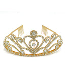 Gold Crystal head piece for Bridal crown topper hair peace