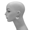 Silver Semi Circle Drop Earrings