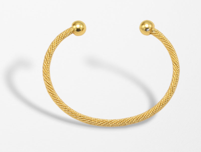 Gold Ball cuff Bracelet