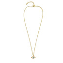Gold crystal evil eye turquoise stone pendant necklace