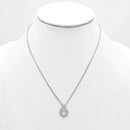 Rhodium open heart Crystal Pendant Necklace