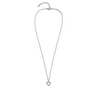 Rhodium open heart Crystal Pendant Necklace