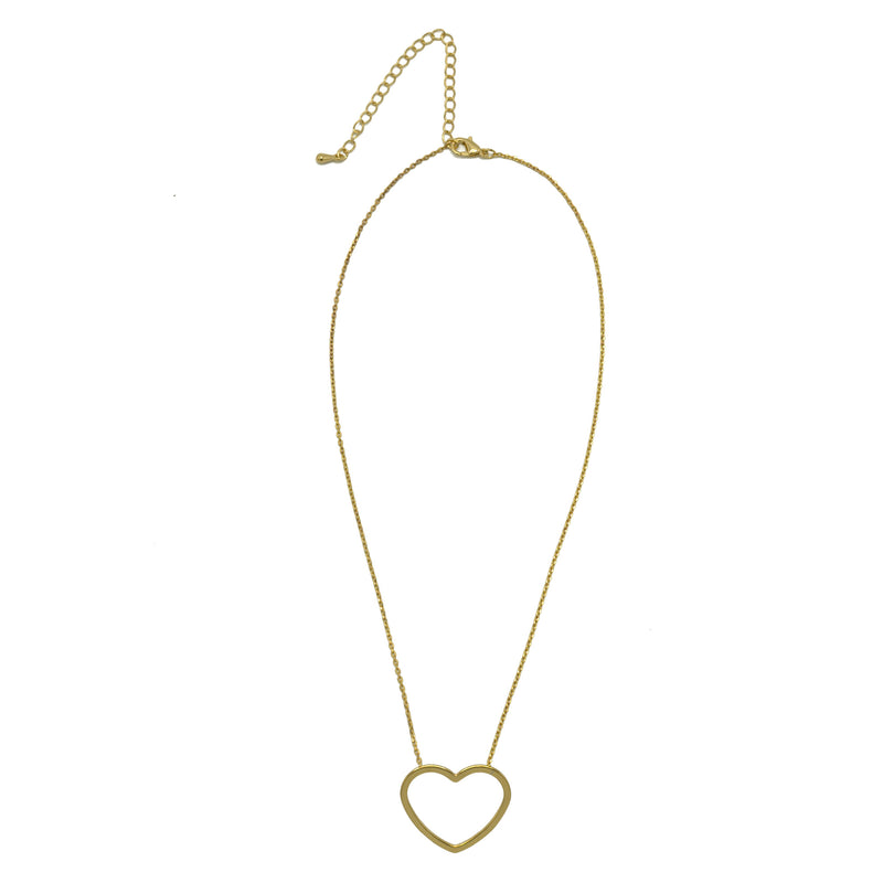 Gold Heart Charm pendant Necklace