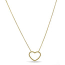 Gold Heart Charm pendant Necklace