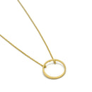 Gold circle Charm Pendant Necklace