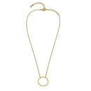 Gold circle Charm Pendant Necklace