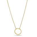 Gold circle Charm Pendant Necklace