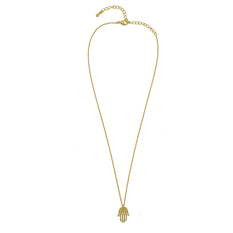 Gold Hamsa Pendant Necklace