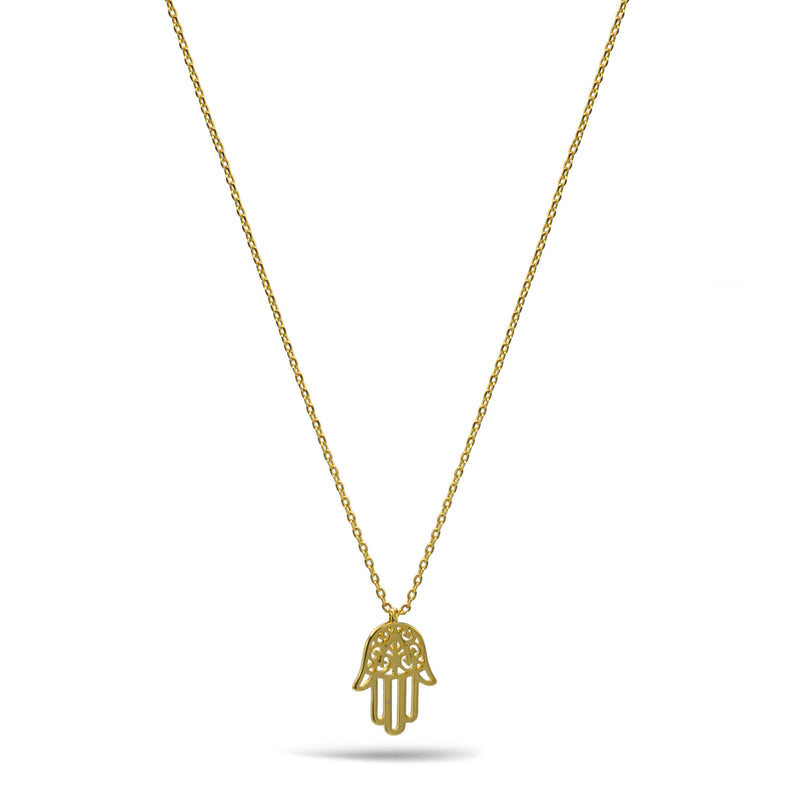 Gold Hamsa Pendant Necklace