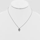 Rhodium Hamsa Pendant Necklace