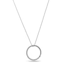 Gold round charm crystal pendant necklace