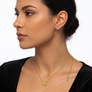Tazza Women's Gold-Tone Dainty Elephant Pendant Necklace | Lucky Elephant Charm Pendant with Sparkling Accent | Fashion Costume Jewelry