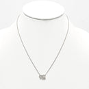 Rhodium Elephant Charm Pendant Necklace