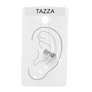 Tazza silver & Rhinestone Cuff Ear Clip – 0.5" one piece(No Piercing Required)