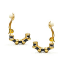 Gold and Black epoxy Shrimp clip-on earrings