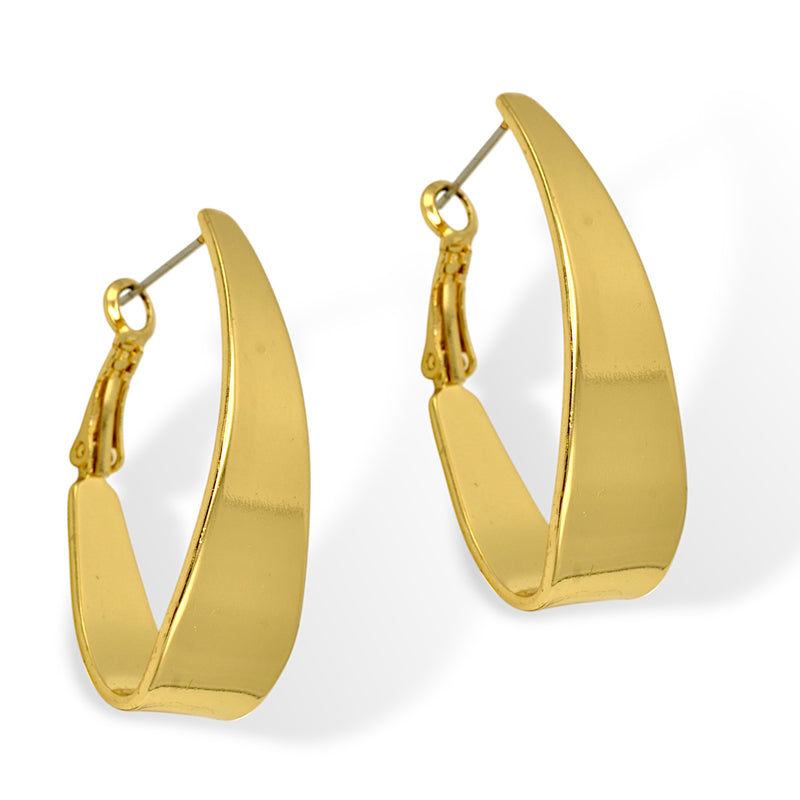 Shiny Gold  Hoop Earrings