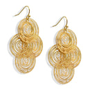 Layered Spiral Dangle Earrings – Lightweight Statement Drop Earrings for Women