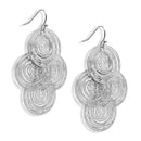 Layered Spiral Dangle Earrings – Lightweight Statement Drop Earrings for Women
