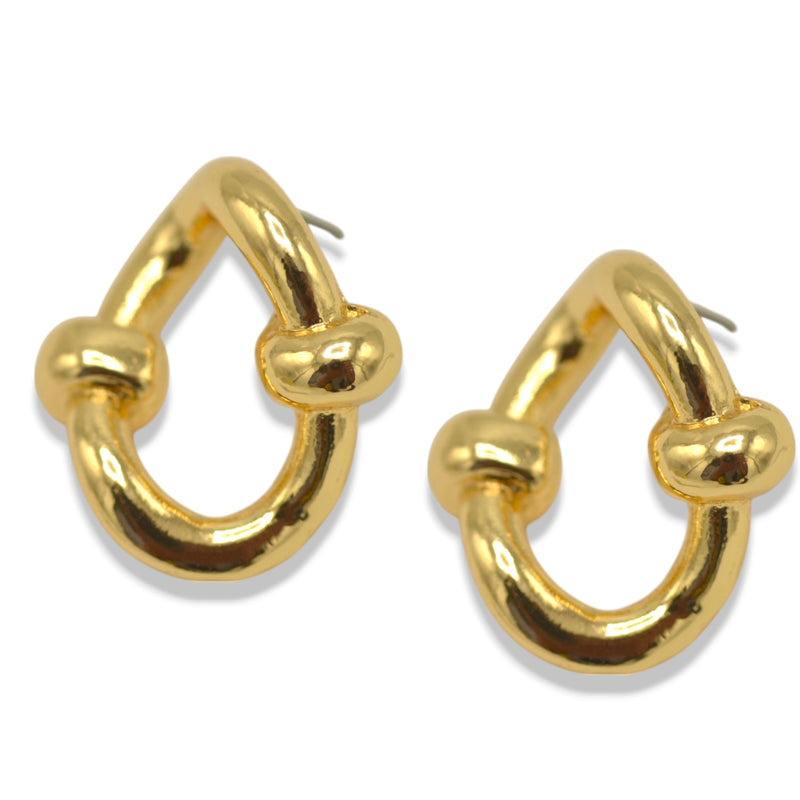 Chunky Teardrop Knot Earrings – Bold Modern Studs for Women 1"