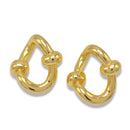 Chunky Teardrop Knot Earrings – Bold Modern Studs for Women 1"