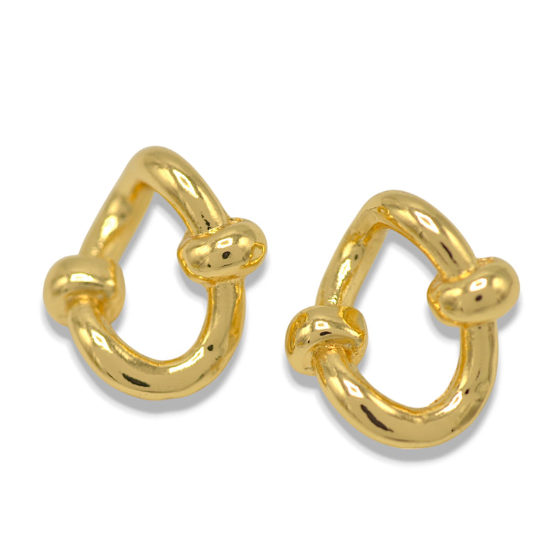 Chunky Teardrop Knot Earrings – Bold Modern Studs for Women 1"