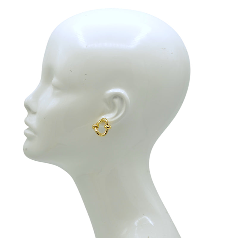 Chunky Teardrop Knot Earrings – Bold Modern Studs for Women 1"