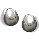 Bohemian Faux-Turquoise Crescent Hoops – 1.5" Statement Size