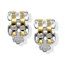 Silver and gold  Polished Wide Panther Earrings