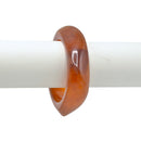 2.8" Oversized Square-Edge Tortoise Shell Resin Bangle Bracelet – Vintage Style Amber Geometric Bangle