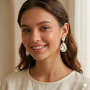 Faceted Crystal Teardrop Dangle Earrings
