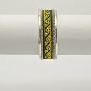 2.8" Bohemian Silver & Gold Woven Wave Cuff Bracelet – Ethnic Tribal Style Open Bangle – Adjustable Statement Jewelry