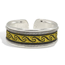2.8" Bohemian Silver & Gold Woven Wave Cuff Bracelet – Ethnic Tribal Style Open Bangle – Adjustable Statement Jewelry