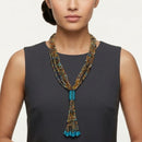 Multicolor multi layered Seed beads tassel long Necklace