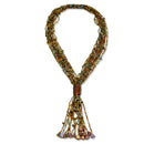 40" Multi-strand Beaded Tassel Necklace