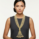 Ivory multi layered Seed beads tassel long Necklace