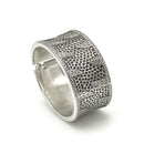 OXIDIZED SILVER PLATED HINGED BRACELET