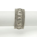 OXIDIZED SILVER PLATED HAMMERED OVAL HINGED BRACELET