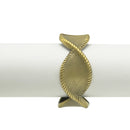GOLD OXIDIZED TWISTED NET DESIGN HINGED BRACELET