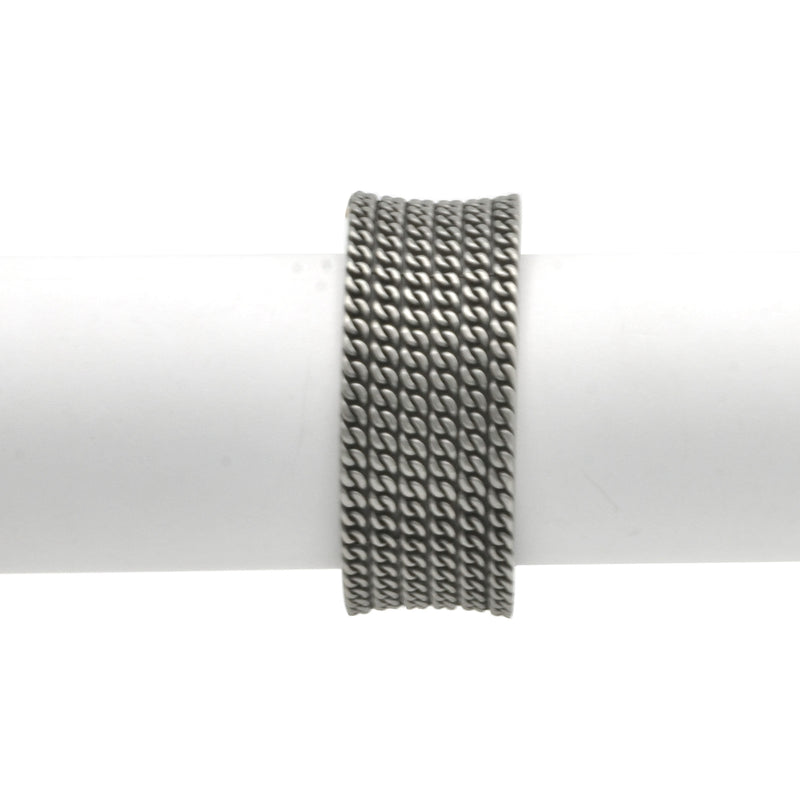 Silver Oxidized multi chain Hinged Bracelet