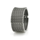 Silver Oxidized multi chain Hinged Bracelet