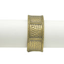 GOLD OXIDIZED MATTE FINISHED HAMMERED HINGED BRACELET