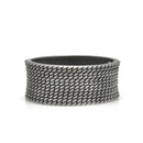 Silver Oxidized multi chain Hinged Bracelet