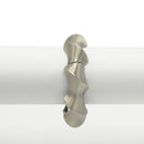 SILVER OXIDIZED MATTE FINISHED TWISTED HINGED BRACELET