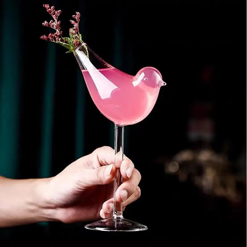 bird wine glasses Drinking Bird Shaped glass Wine Glass 5oz/150ml Unique creative bird  cocktail glass (DH1)