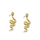 Gold Snake Stud Earrings