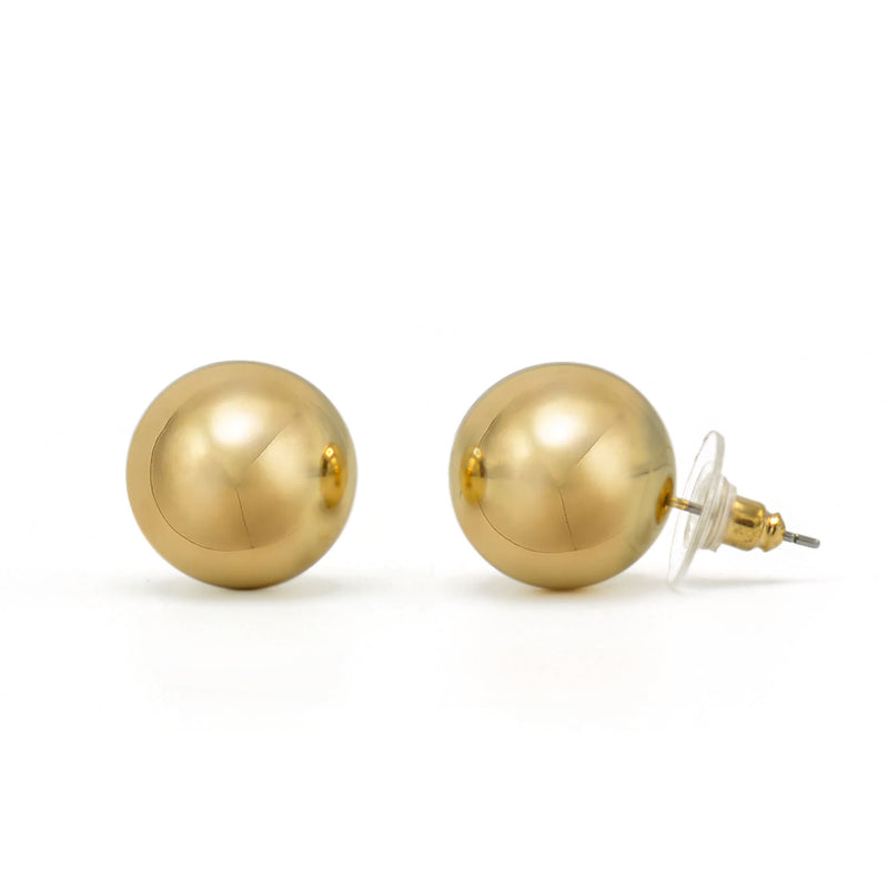 Gold 6mm ball stud Earrings